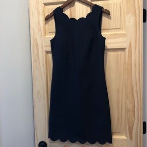 JCrew Navy Scallop Dress